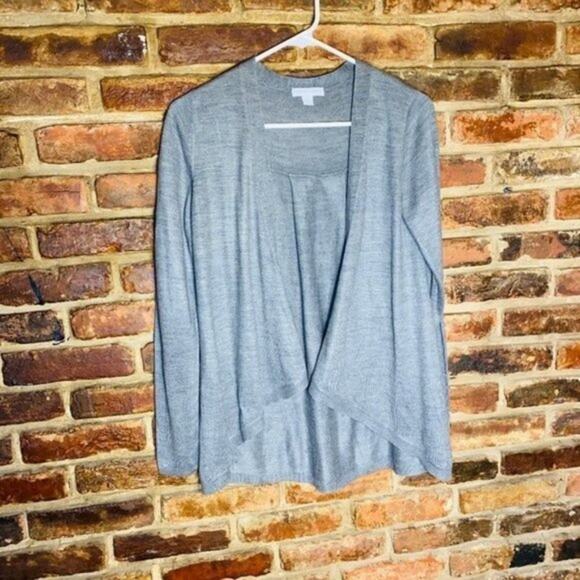 New York & Company Gray Open Front Cardigan Sweater Women's Size XS - Picture 1 of 9